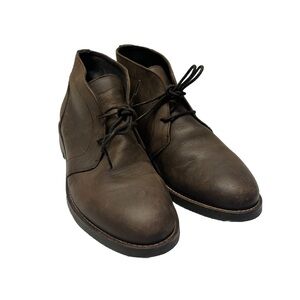 NEW Rhodes Footwear The Dean Boot Leather  Lace Up Brown Sz 8.5